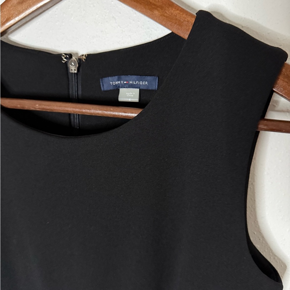 Tommy Hilfiger NWT Fit Flare Dress Size 4 Black Pink Work Wedding Guest - Picture 7 of 8